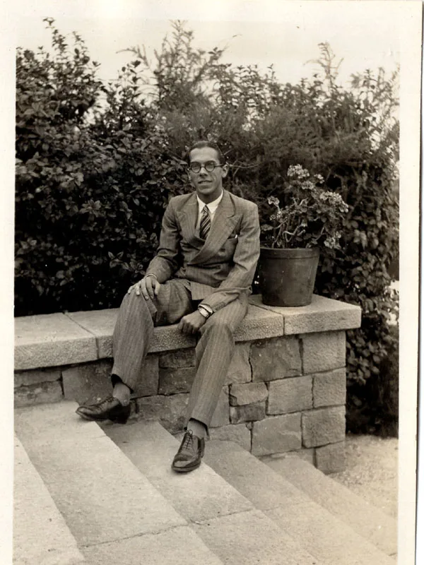 Papá en Montjuic en la exposición Internacional de 1929